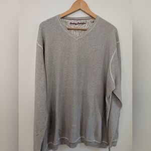Tommy Bahama Gray V-Neck Men's Sweater